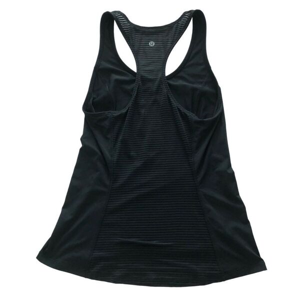 Lululemon Goal Crusher Tank (Stripe) Black - Picture 7 of 14